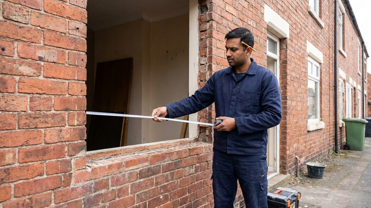 Measuring a failed double-glazed unit for replacement